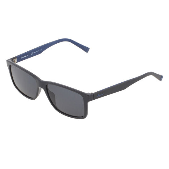 Salvatore Ferragamo Dark Grey Rectangular Men's Sunglasses