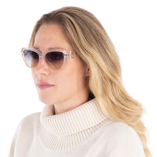 Salvatore Ferragamo Grey Gradient Cat Eye Ladies Sunglasses