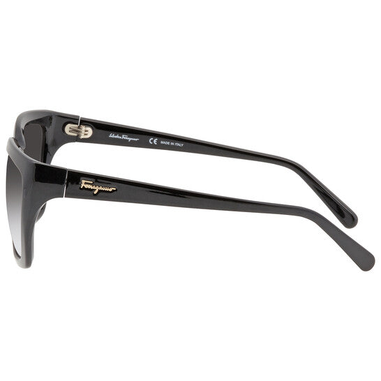 Salvatore Ferragamo Grey Rectangular Ladies Sunglasses