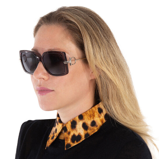 Salvatore Ferragamo Grey Square Ladies Sunglasses