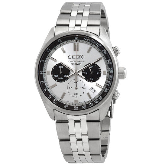 Seiko Motorsports Chronograph Quartz White Dial Men's Watch