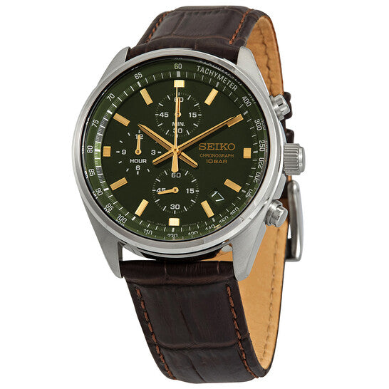 Seiko Chronograph Quartz Green Dial Men's Watch