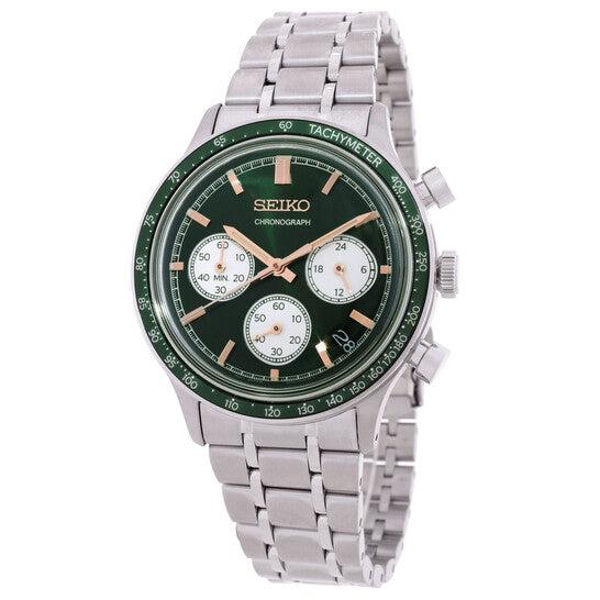 Seiko Chronograph Quartz Green Dial Men's Watch