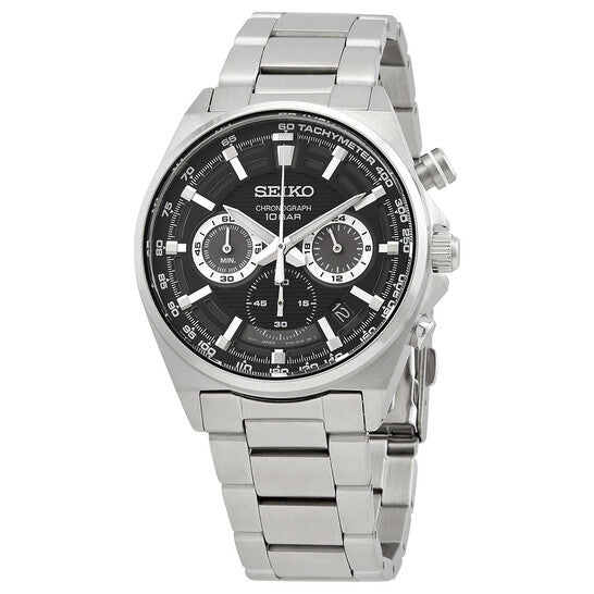 Seiko Essentials Chronograph Quartz Black Dial Men's Watch