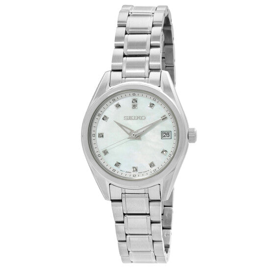 Seiko Diamond Quartz Mother of Pearl Dial Ladies Watch