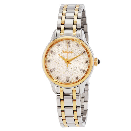 Seiko Discover More Quartz Diamond Silver Dial Two-Tone Ladies Watch