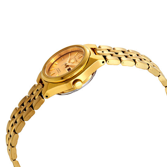 Seiko Series 5 Automatic Gold Dial Ladies Watch