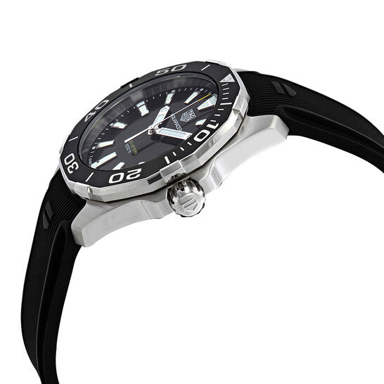 Tag Heuer Aquaracer Black Dial Black Rubber Men's Watch