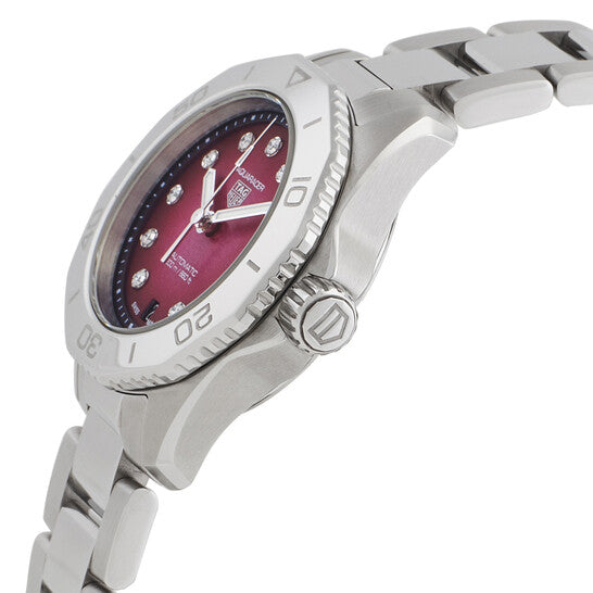 Tag Heuer Aquaracer Professional 200 Automatic Diamond Red Dial Ladies Watch