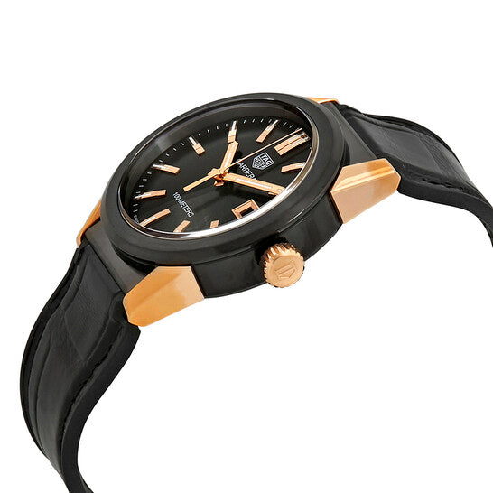 Tag Heuer Carrera Black PVD Steel With 18kt Rose Gold Ladies Watch