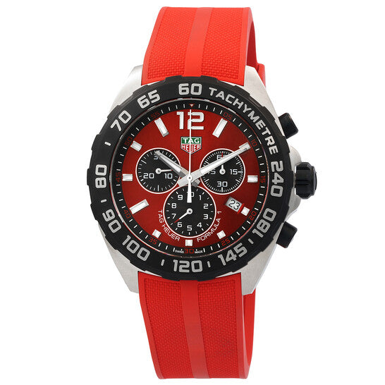 Tag Heuer Formula 1 Chronograph Quartz Red Dial Men's Watch