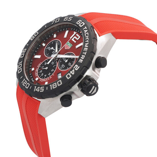 Tag Heuer Formula 1 Chronograph Quartz Red Dial Men's Watch