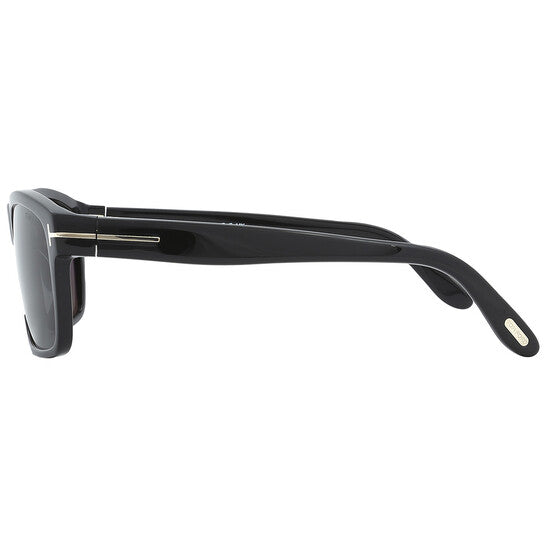 Tom Ford August Polarized Smoke Rectangular Men's Sunglasses