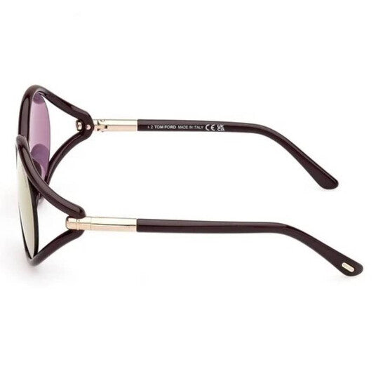 Tom Ford Melody Brown Mirror Oval Ladies Sunglasses
