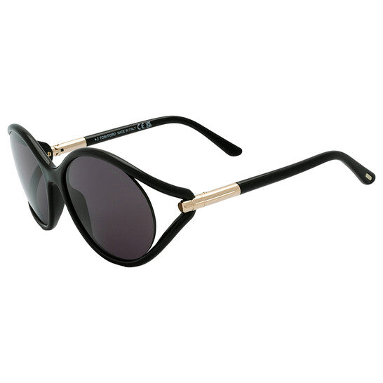 Tom Ford Melody Smoke Oval Ladies Sunglasses