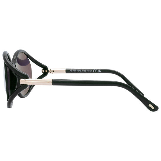Tom Ford Melody Smoke Oval Ladies Sunglasses
