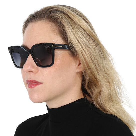 Tom Ford Selby Polarized Smoke Square Ladies Sunglasses