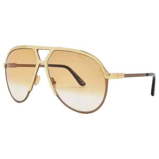 Tom Ford Xavier Brown Gradient Pilot Men's Sunglasses