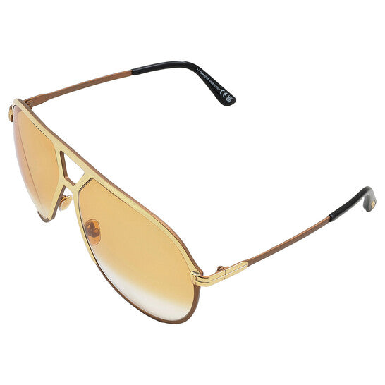 Tom Ford Xavier Brown Gradient Pilot Men's Sunglasses