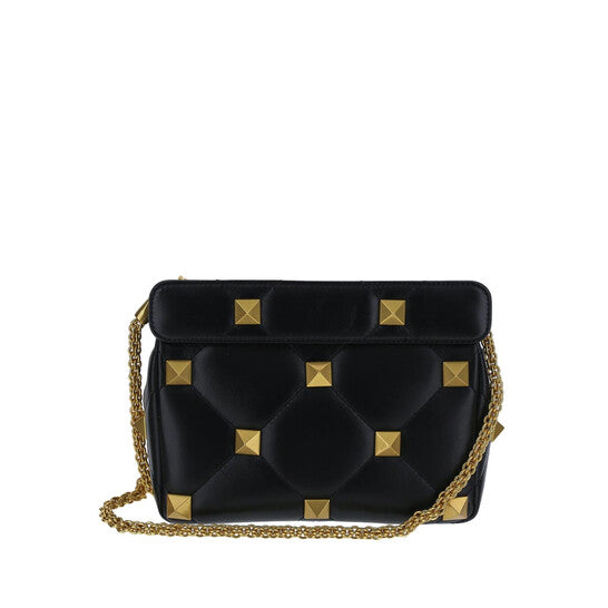 Valentino Quilted Leather Roman Stud Shoulder Bag