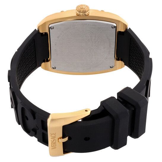 Versace Dominus Quartz Diamond Black Dial Ladies Watch