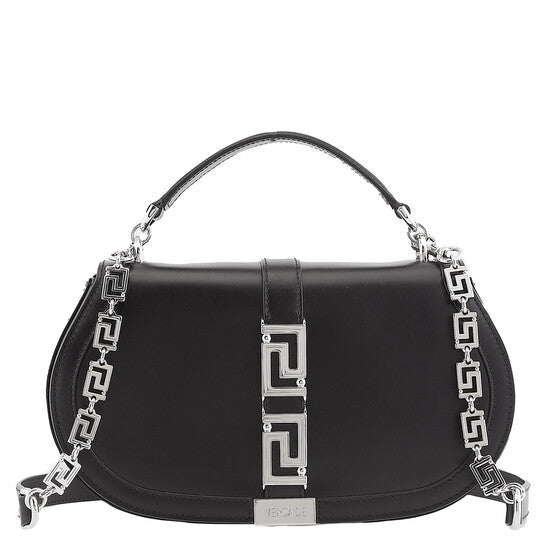 Versace Greca Goddess Smooth Leather Shoulder Bag