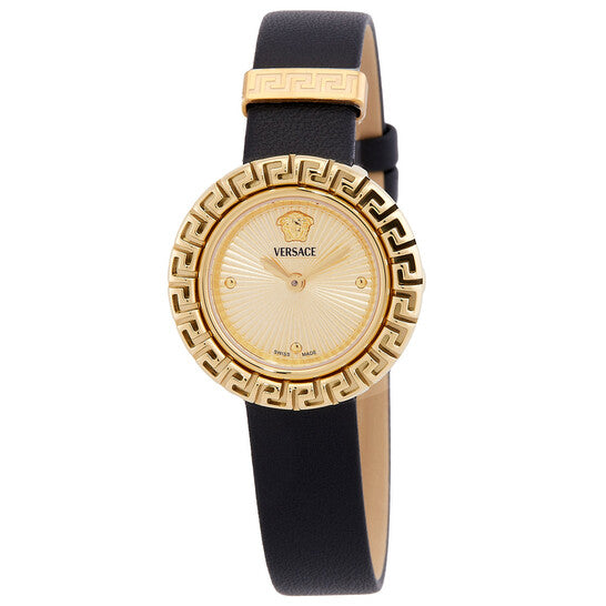 Versace La Greca Quartz Gold Dial Ladies Watch