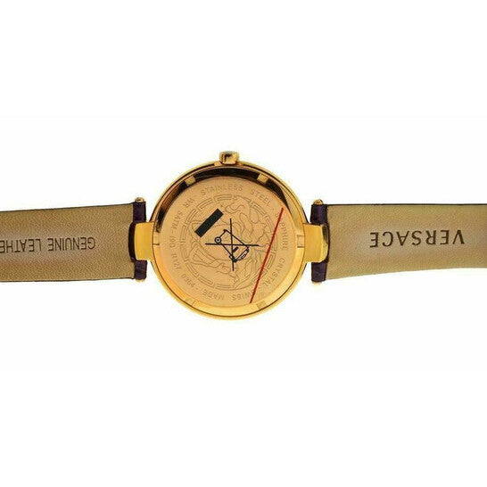 Versace Mystique Hibiscus Quartz Diamond Black Dial Ladies Watch