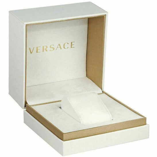 Versace Mystique Hibiscus Quartz Diamond Black Dial Ladies Watch