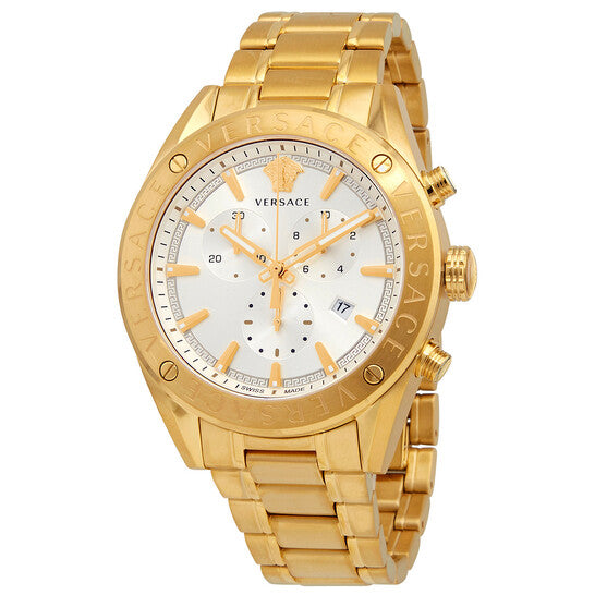 Versace V-Chrono Chronograph Quartz White Dial Men's Watch