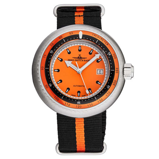 Zeno Deep Diver Automatic Orange Dial Men's Watch